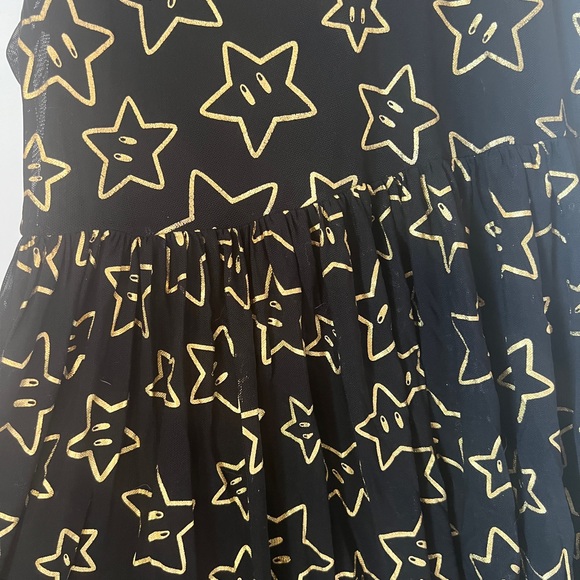 Nintendo Mario Starry Black and Gold Dress - Picture 2 of 2